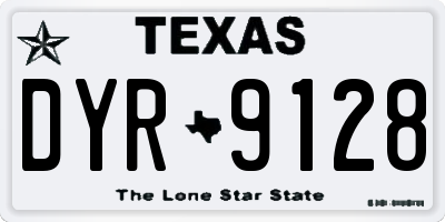 TX license plate DYR9128