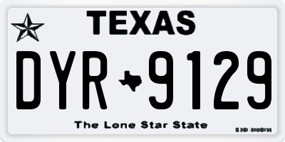 TX license plate DYR9129