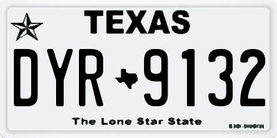 TX license plate DYR9132