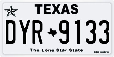 TX license plate DYR9133