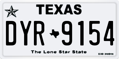 TX license plate DYR9154