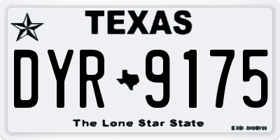 TX license plate DYR9175