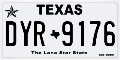 TX license plate DYR9176