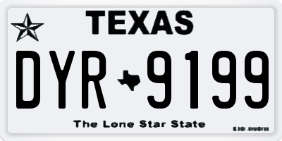 TX license plate DYR9199