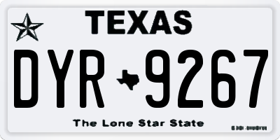TX license plate DYR9267
