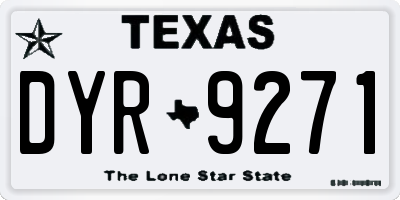 TX license plate DYR9271