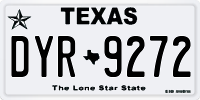 TX license plate DYR9272