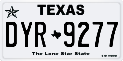 TX license plate DYR9277
