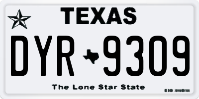 TX license plate DYR9309