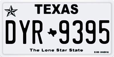 TX license plate DYR9395