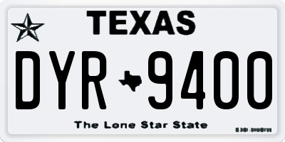 TX license plate DYR9400