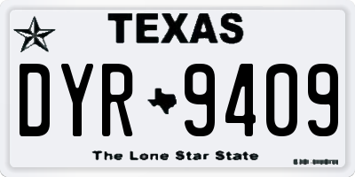 TX license plate DYR9409