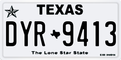 TX license plate DYR9413