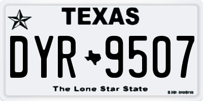 TX license plate DYR9507