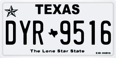 TX license plate DYR9516