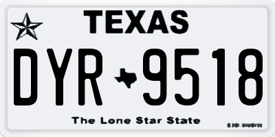 TX license plate DYR9518
