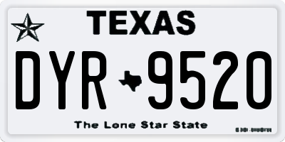 TX license plate DYR9520