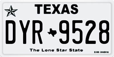 TX license plate DYR9528