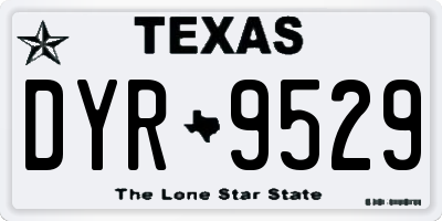 TX license plate DYR9529