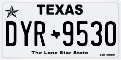 TX license plate DYR9530