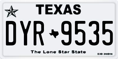 TX license plate DYR9535