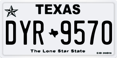 TX license plate DYR9570