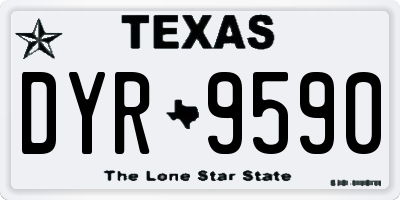 TX license plate DYR9590