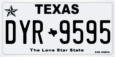 TX license plate DYR9595