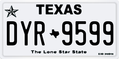 TX license plate DYR9599