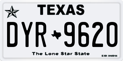 TX license plate DYR9620