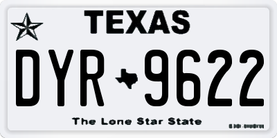 TX license plate DYR9622