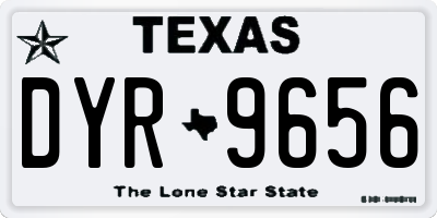 TX license plate DYR9656