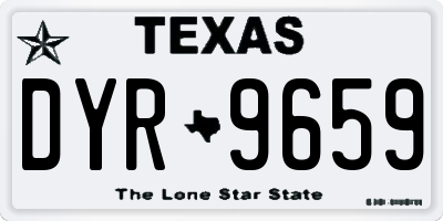 TX license plate DYR9659