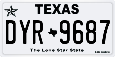 TX license plate DYR9687