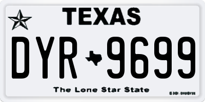 TX license plate DYR9699