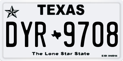 TX license plate DYR9708