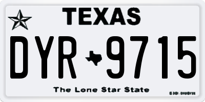 TX license plate DYR9715