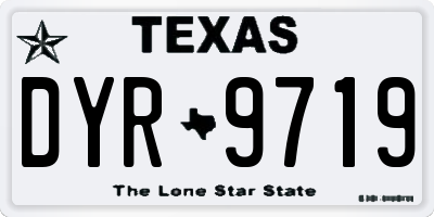TX license plate DYR9719