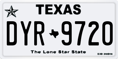 TX license plate DYR9720