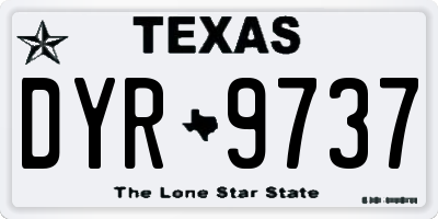 TX license plate DYR9737
