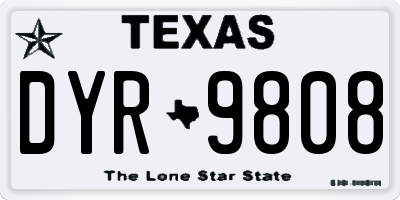 TX license plate DYR9808