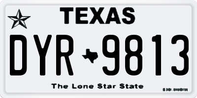 TX license plate DYR9813