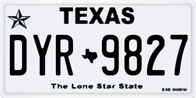 TX license plate DYR9827