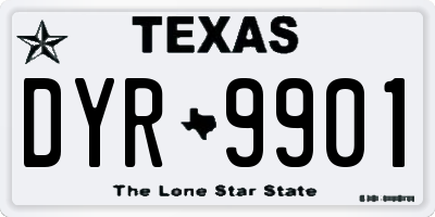 TX license plate DYR9901
