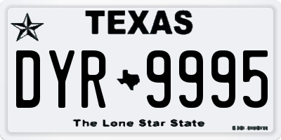 TX license plate DYR9995