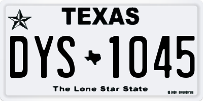 TX license plate DYS1045
