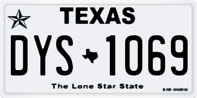 TX license plate DYS1069