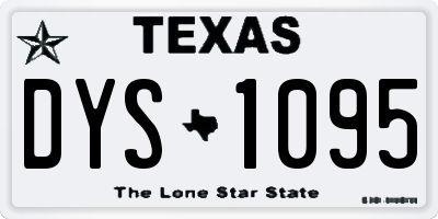 TX license plate DYS1095