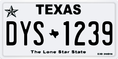 TX license plate DYS1239