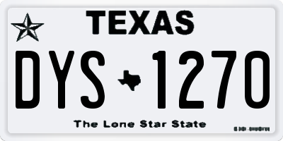 TX license plate DYS1270